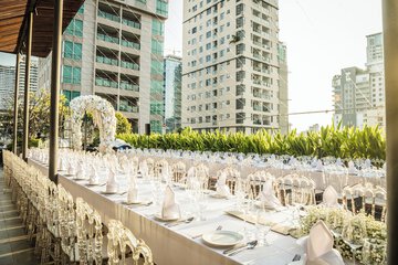 Outdoor wedding area