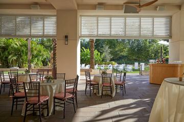 Outdoor wedding area