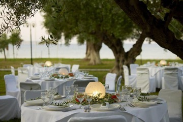 Outdoor wedding area