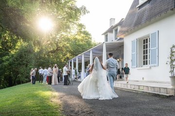 Outdoor wedding area