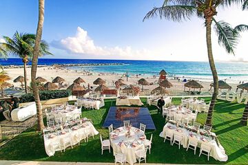 Outdoor wedding area