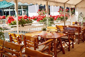 Outdoor wedding area
