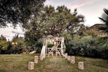Outdoor wedding area