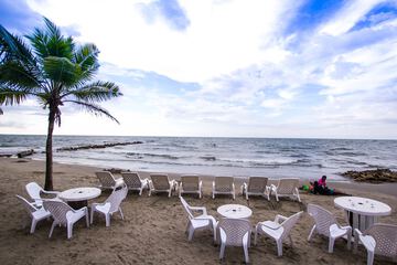 Outdoor banquet area