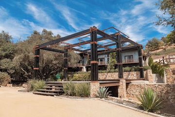 Outdoor banquet area
