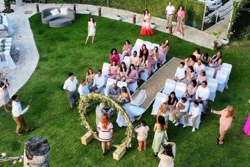 Outdoor wedding area