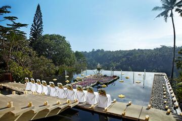 Outdoor wedding area