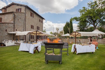 Outdoor wedding area