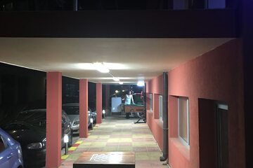 Outdoor banquet area