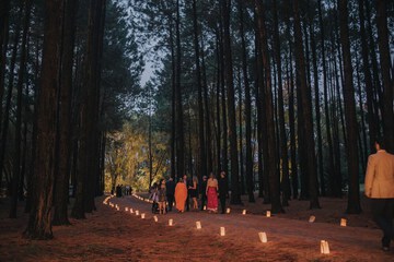 Outdoor wedding area