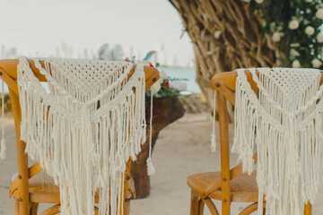 Outdoor wedding area