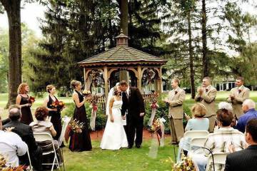Outdoor wedding area