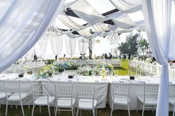 Outdoor wedding area