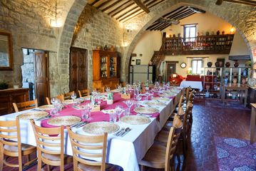 Outdoor banquet area