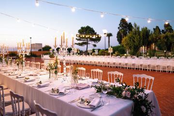 Outdoor wedding area
