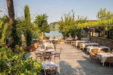 Outdoor wedding area