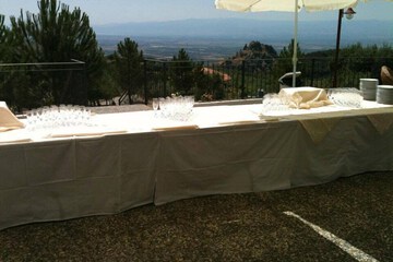 Outdoor banquet area