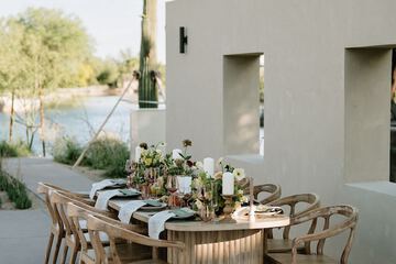 Outdoor wedding area