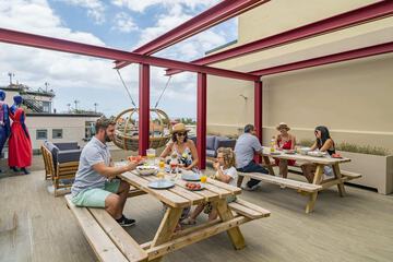 Outdoor banquet area