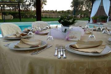 Outdoor wedding area