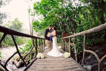 Outdoor wedding area
