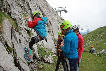 Outdoor rock climbing