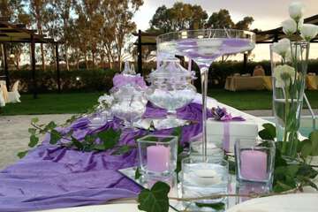 Outdoor banquet area