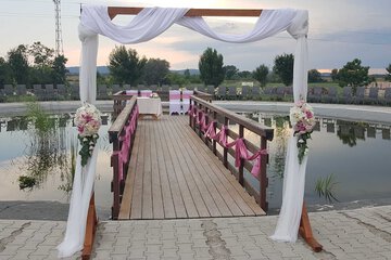 Outdoor wedding area