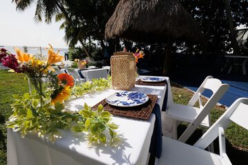 Outdoor wedding area