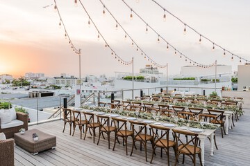 Outdoor wedding area