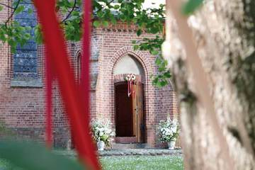 Outdoor wedding area