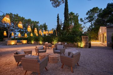 Outdoor banquet area