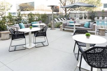 Outdoor banquet area