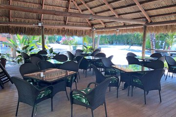 Outdoor banquet area