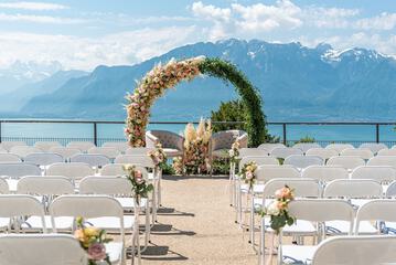 Outdoor wedding area