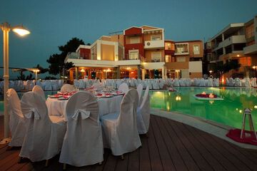 Outdoor banquet area