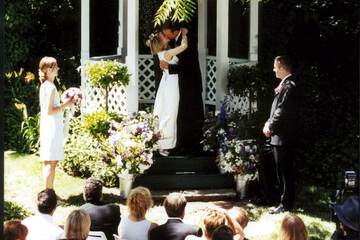 Outdoor wedding area