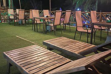 Outdoor banquet area