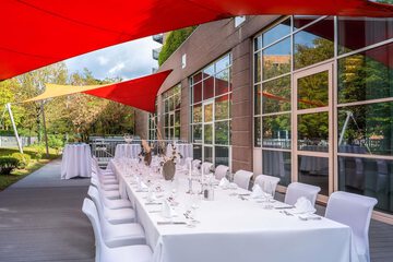 Outdoor wedding area