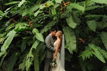 Outdoor wedding area