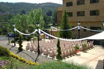 Outdoor wedding area