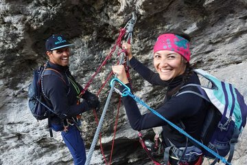 Outdoor rock climbing