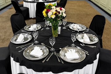 Outdoor banquet area