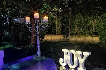 Outdoor banquet area