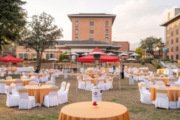 Outdoor wedding area