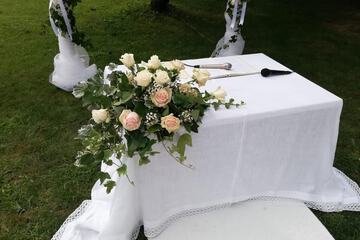 Outdoor wedding area