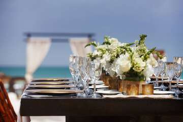 Outdoor wedding area