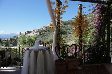 Outdoor wedding area
