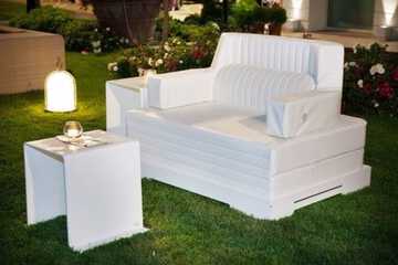 Outdoor banquet area