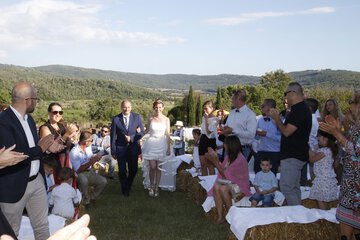 Outdoor wedding area